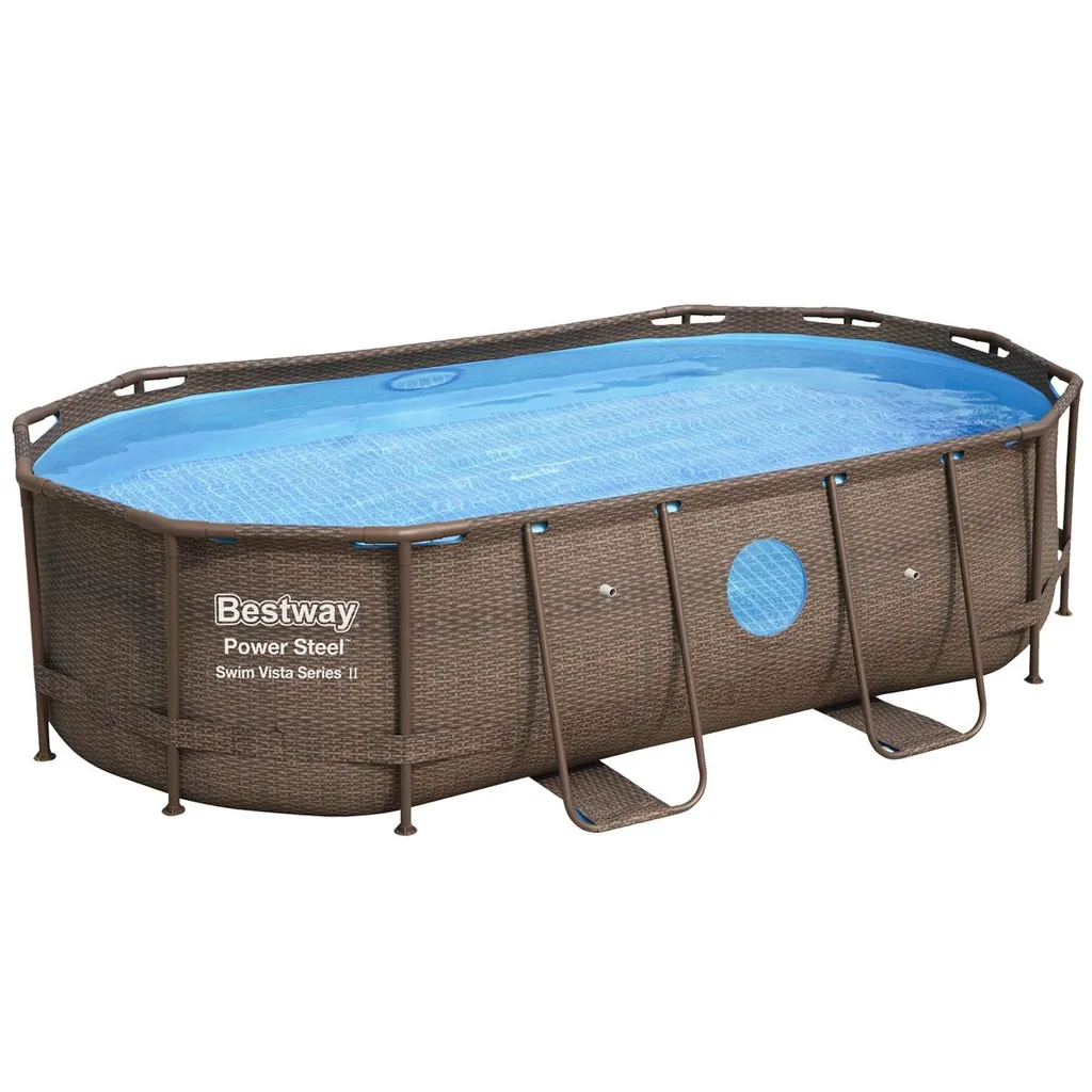 Bestway Power Steel Swim Vista Ovales Schwimmbecken 427 X 250 X 100 Cm 1 Bestway Power Steel Swim Vista Ovales Schwimmbecken 427 X 250 X 100 Cm