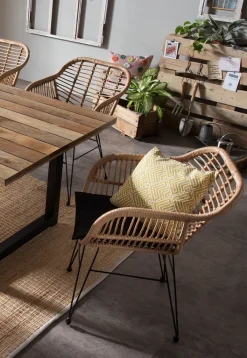 Möbilia Gartensessel 2er-Set Aus Polyrattan |inklusive Sitzkissen | B 58 X T 59 X H 80 Cm | Natur-schwarz | 10020007 | Serie GARTEN -Garten- & Gewächshäuser Geschäft 88477f39b60a71f60db68907decbc7a0