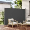 SONGMICS Seitenmarkise, Sichtschutz, 160 X 400 Cm, Ausziehbar，Markise, Aus 220 G/m² Polyester,Blickdicht, Seitenrollo, Für Balkon, Terrasse, Garten, Anthrazit GSA564G01