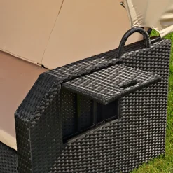 Mucola Sonnenbett Strandkorb Sonnenliege Rattan Bett Inkl. Dach Rattan - Schwarz Rattan Dach Rattan Strandkorb Liegebett Relaxliege -Garten- & Gewächshäuser Geschäft 886e1562875195caa75c663af137c7df