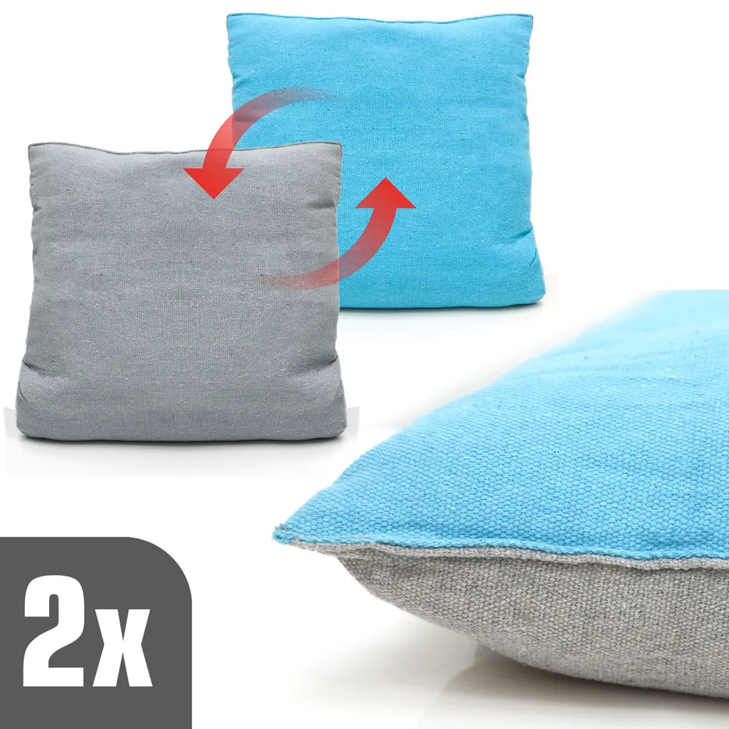 Amanka Balkon Hängesessel Mit 2 Kissen Zum Wenden - Outdoor Hängeschaukel Für Garten 3 Amanka Balkon Hängesessel Mit 2 Kissen Zum Wenden - Outdoor Hängeschaukel Für Garten – Bild 3