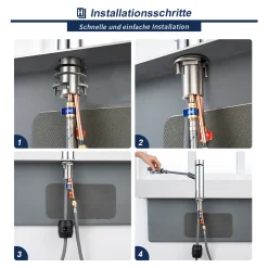 Aihom Wasserhahn Küche Ausziehbar Armatur Küche Mit 2 Strahlen Küchenarmatur 120° Drehbar Spültischarmatur Mischbatterie Küche Chrom Hochdruck -Garten- & Gewächshäuser Geschäft 88932bc7a838444e9833637ed74f186c