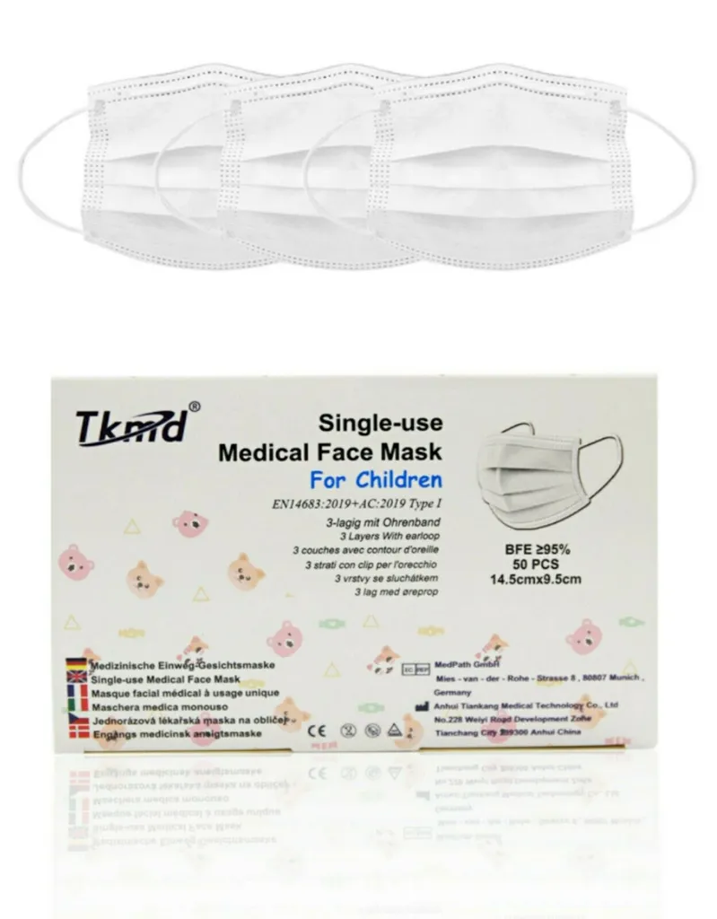 Anhui Jingxin Tengda Exhibition Co. Ltd. 50er Packung Tkmd Medizinische Kinder Masken In Blau Type I 5 Anhui Jingxin Tengda Exhibition Co. Ltd. 50er Packung Tkmd Medizinische Kinder Masken In Blau Type I – Bild 5