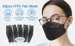 Medisun FFP2 Fischmasken CE0370 Schwarz (30 Stück) -Garten- & Gewächshäuser Geschäft 88ef48712ab589e23b4735e5f899b944
