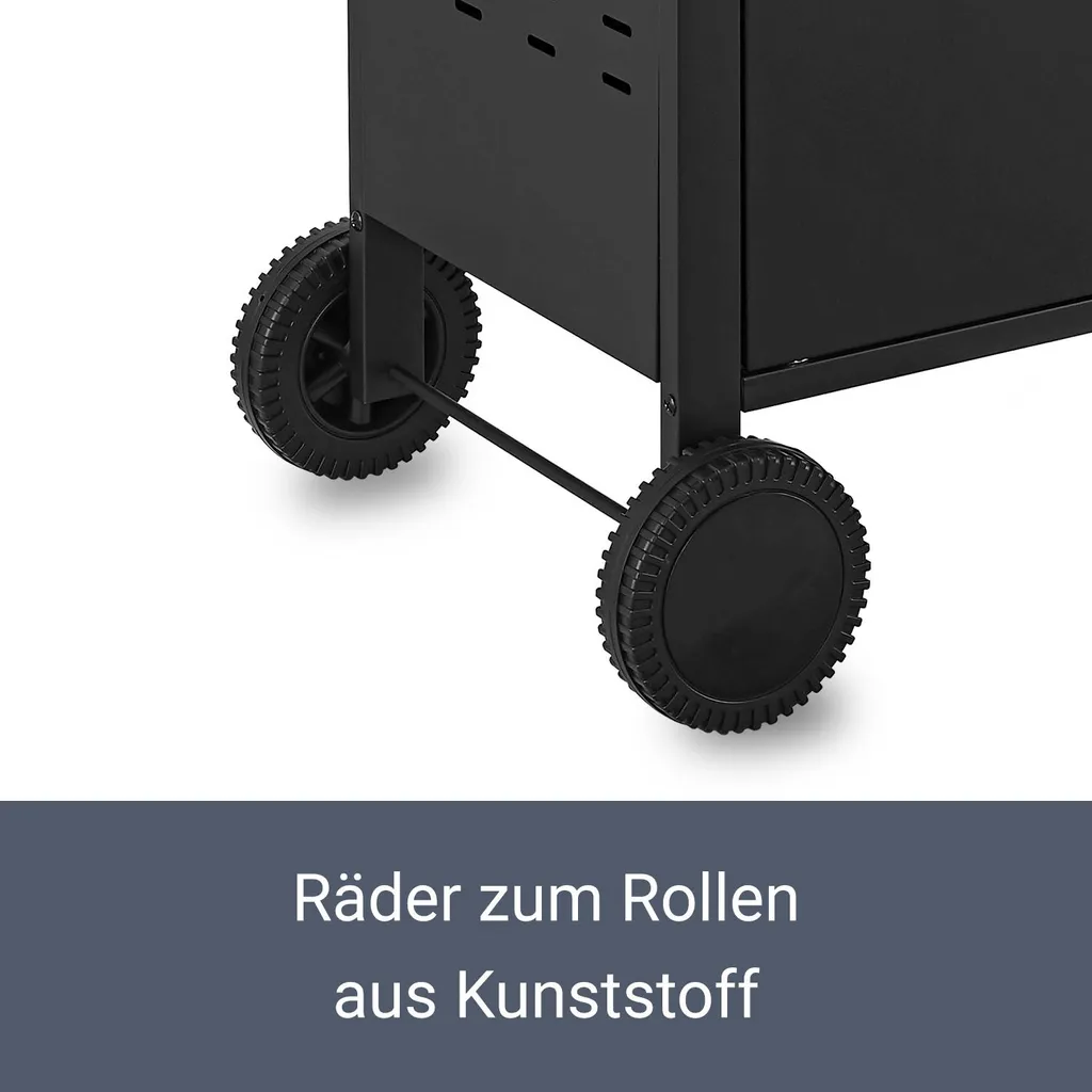 Juskys BBQ Gasgrill Louisiana 8,1 KW Mit 3 Brenner, Grillrost, Deckel Mit Thermometer, Warmhalterost & Seitenablagen – Grillwagen Mit Stahl Korpus 10 Juskys BBQ Gasgrill Louisiana 8,1 KW Mit 3 Brenner, Grillrost, Deckel Mit Thermometer, Warmhalterost & Seitenablagen – Grillwagen Mit Stahl Korpus – Bild 10