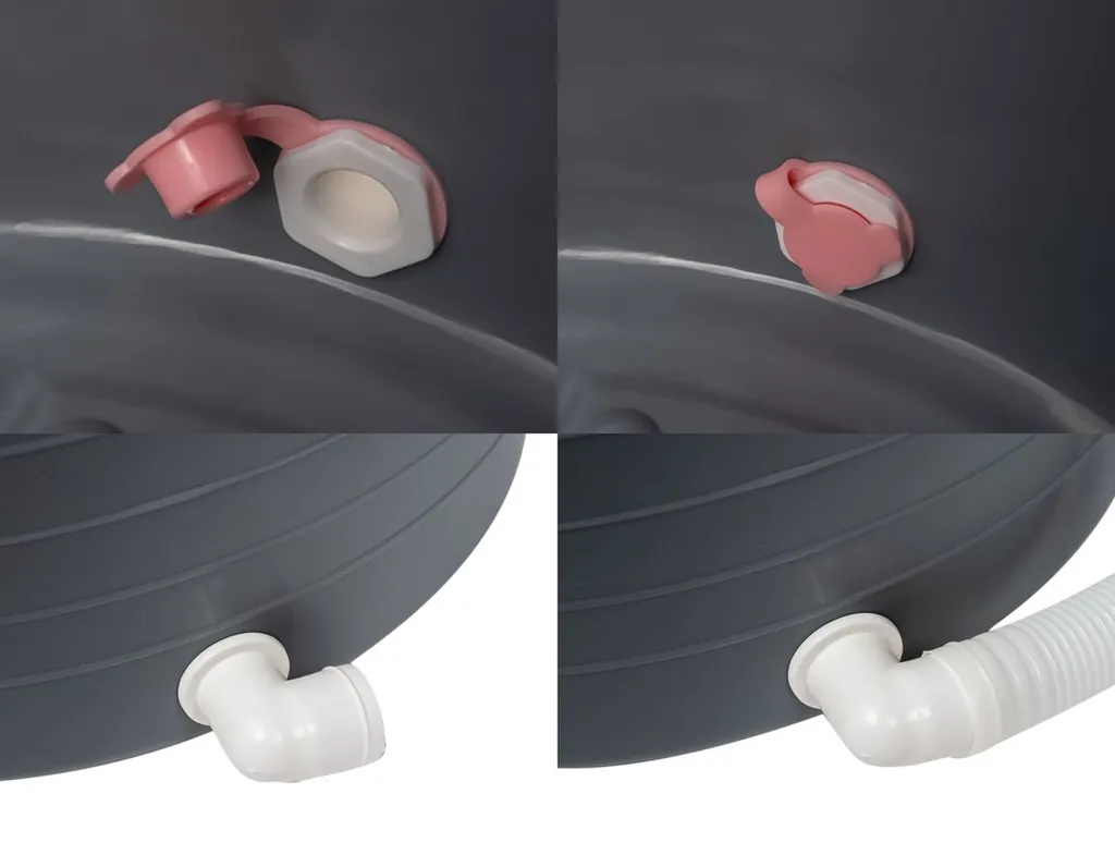 Purelines HelloBath® Mobile Badewanne Für Erwachsene XL, Ideal Für Das Kleines Badezimmer, 125 * 52 * 63cm, Stylisch Und Stimmungsvoll (Grau) - Mit Badewannenbrett Und Wasserhahn 7 Purelines HelloBath® Mobile Badewanne Für Erwachsene XL, Ideal Für Das Kleines Badezimmer, 125 * 52 * 63cm, Stylisch Und Stimmungsvoll (Grau) - Mit Badewannenbrett Und Wasserhahn – Bild 7