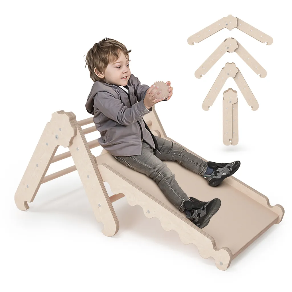 MAMOI® Klettergerüst Indoor, Kletterdreieck Mit Rutsche Aus Holz, Baby Kinder Klettern, Kletterturm Mit Rutschbrett, Kletterbogen Mit Kinderrutsche, Mini Holzbogen Für Spielplatz Ab 1/2/3 Jahre 1 MAMOI® Klettergerüst Indoor, Kletterdreieck Mit Rutsche Aus Holz, Baby Kinder Klettern, Kletterturm Mit Rutschbrett, Kletterbogen Mit Kinderrutsche, Mini Holzbogen Für Spielplatz Ab 1/2/3 Jahre
