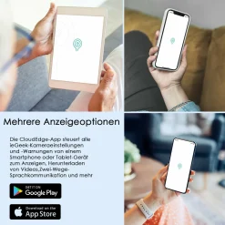 IeGeek 2K Solar Überwachungskamera Aussen Akku, Outdoor Kamera Wlan Mit PIR Bewegungsmelder, Sirene/lichtalarm, Personen/Autoerkennung, Farbnachtsicht, 2-Wege-Audio, Arbeit Mit Alexa, IP65 -Garten- & Gewächshäuser Geschäft 894f8fc32030442ffe9515785b56c0ba 3