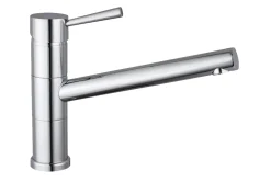 Schütte Design-Spültischarmatur UNICORN Einhebelmischer Wassersparfunktion Eco-Klick Schwenkbarer Auslauf Chrom 33750