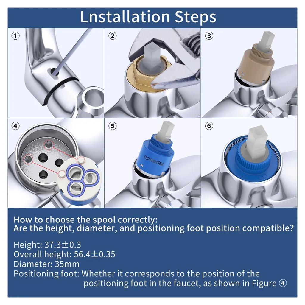 Sedal Keramik-Kartusche 35mm, Für Alle Armaturen Mit 35mm Kartuschen, Ersatzpatrone, Ersatz-Kartusche Für Armaturen 4 Sedal Keramik-Kartusche 35mm, Für Alle Armaturen Mit 35mm Kartuschen, Ersatzpatrone, Ersatz-Kartusche Für Armaturen – Bild 4