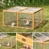 Mucola Kleintierstall 6 Elemente 120 X 120 X 59 Cm Holz Freilauf Freigehege Hasenstall Kaninchenstall Hasenkäfig