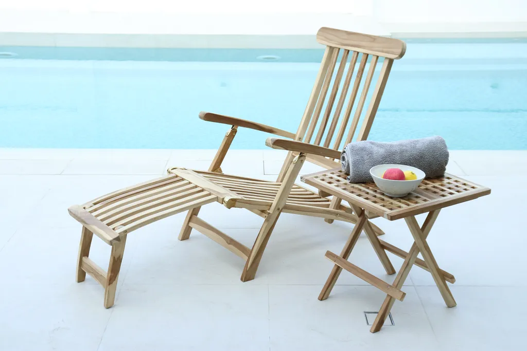 Möbilia Gartenliege Aus Teak Holz | Liegestuhl Mit 4 Liegepositionen | B 58,5 X T 149 X H 87 Cm | Natur | 11020008 | Serie GARTEN 7 Möbilia Gartenliege Aus Teak Holz | Liegestuhl Mit 4 Liegepositionen | B 58,5 X T 149 X H 87 Cm | Natur | 11020008 | Serie GARTEN – Bild 7