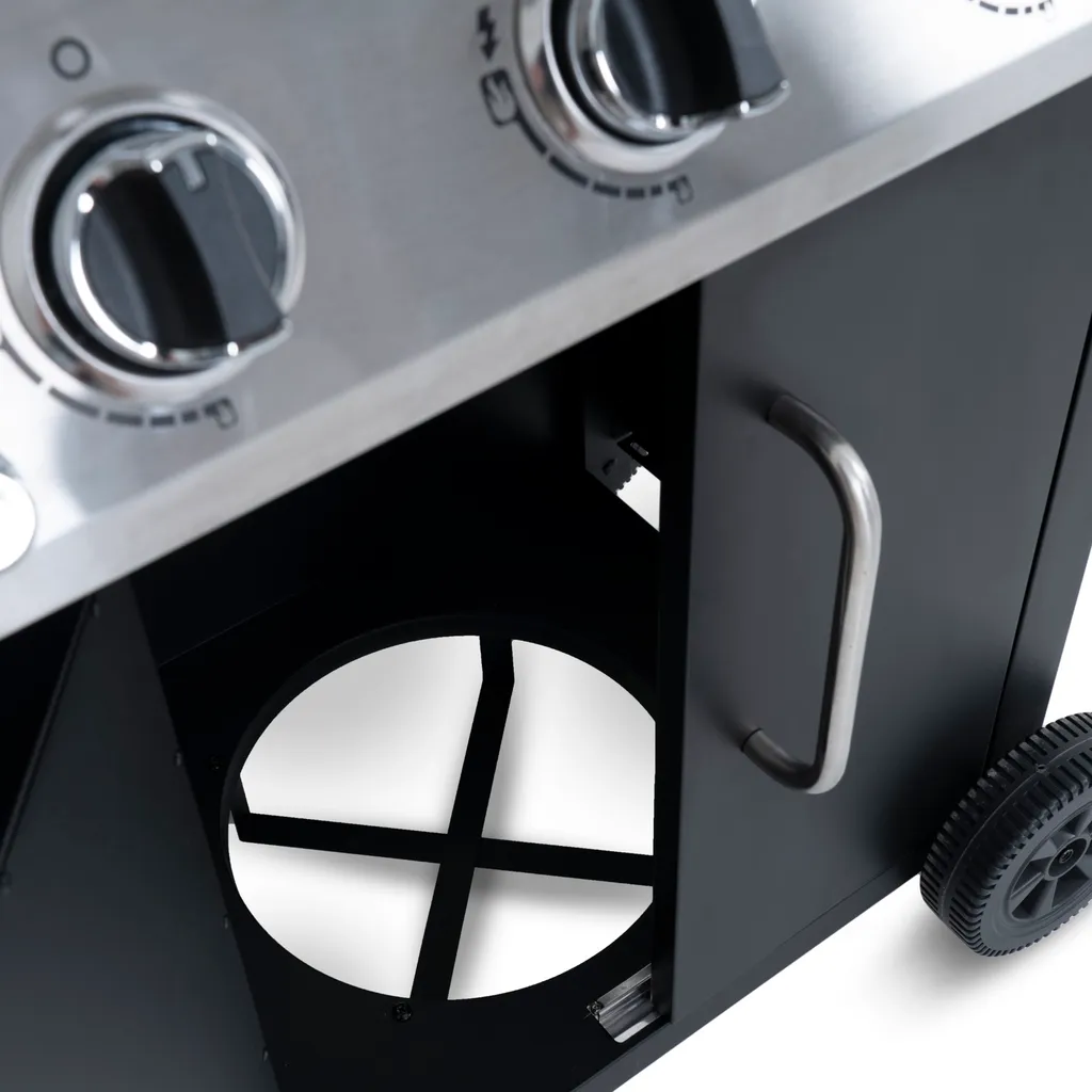 Nexgrill 4B Classic Gasgrill I 4 Brenner Gas Grill Mit Seitenbrenner I Grillwagen Mit Grillthermometer, Seitenablage Und Seitenkochfeld 13 Nexgrill 4B Classic Gasgrill I 4 Brenner Gas Grill Mit Seitenbrenner I Grillwagen Mit Grillthermometer, Seitenablage Und Seitenkochfeld – Bild 13