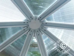 Dancover - Orangerie Polycarbonat-Gewächshaus, Achteckig 7,37m², 2,98x2,98x2,78m, Weiß -Garten- & Gewächshäuser Geschäft 89d2a87e9ea07ff838bdd245ec9e3eef