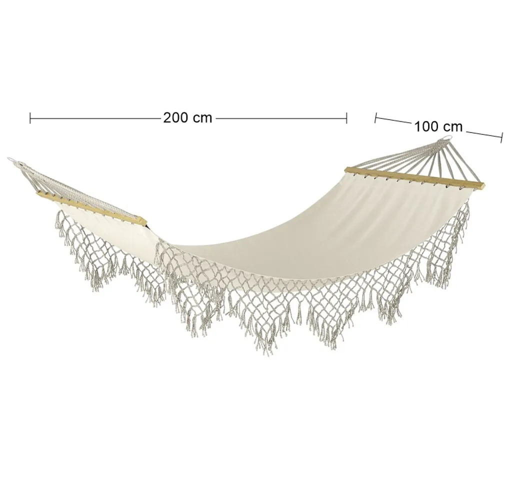 NABBI Hängematte Bura 200x100 Cm - Cremig 2 NABBI Hängematte Bura 200x100 Cm - Cremig – Bild 2