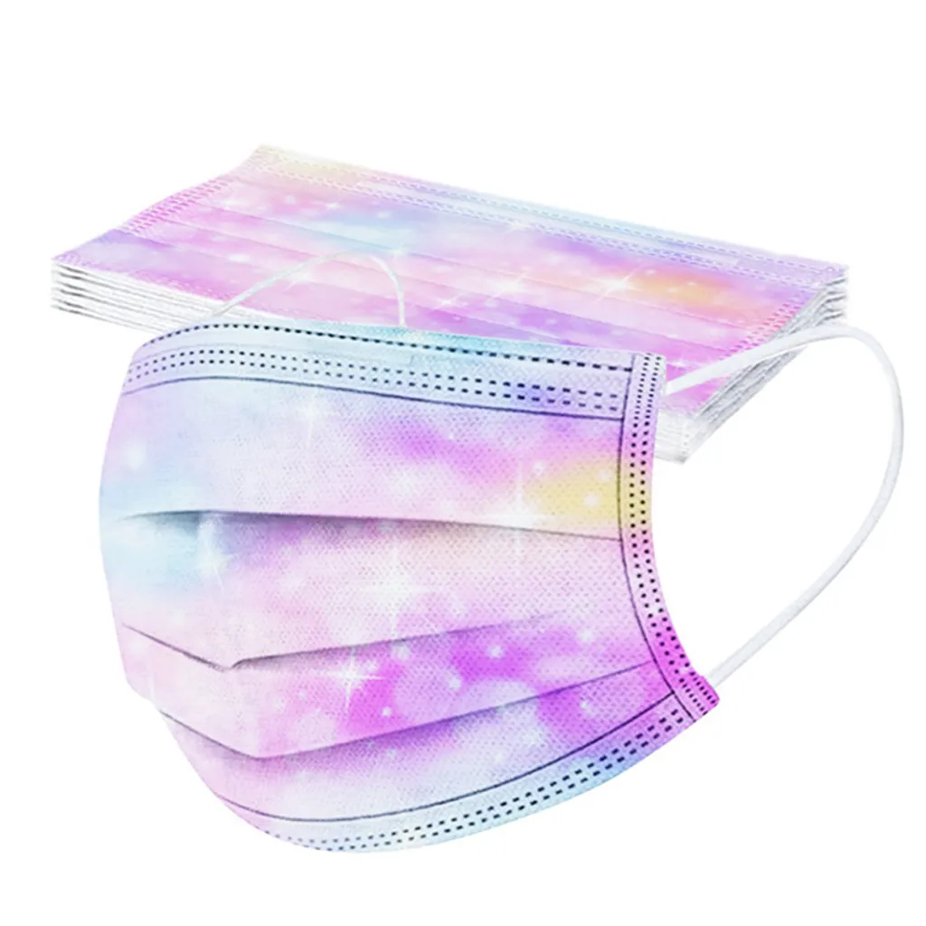 Jefety 50 Stück Einwegmasken Regenbogen Gesichtsmaske Einweg-Atemschutzmaske Für Kinder Kindermaske Studentenmaske 1 Jefety 50 Stück Einwegmasken Regenbogen Gesichtsmaske Einweg-Atemschutzmaske Für Kinder Kindermaske Studentenmaske
