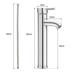 Puluomis Wasserhahn Waschtischarmatur Mit 2 Wasserline, Kaltes Und Heißes Waschamatur Für Waschbecken, Küche, Badezimmer, Einhandmischer Waschbeckenarmatur,Weiß Silber, -Garten- & Gewächshäuser Geschäft 8a200969eccd8ba98016841f59d14d01