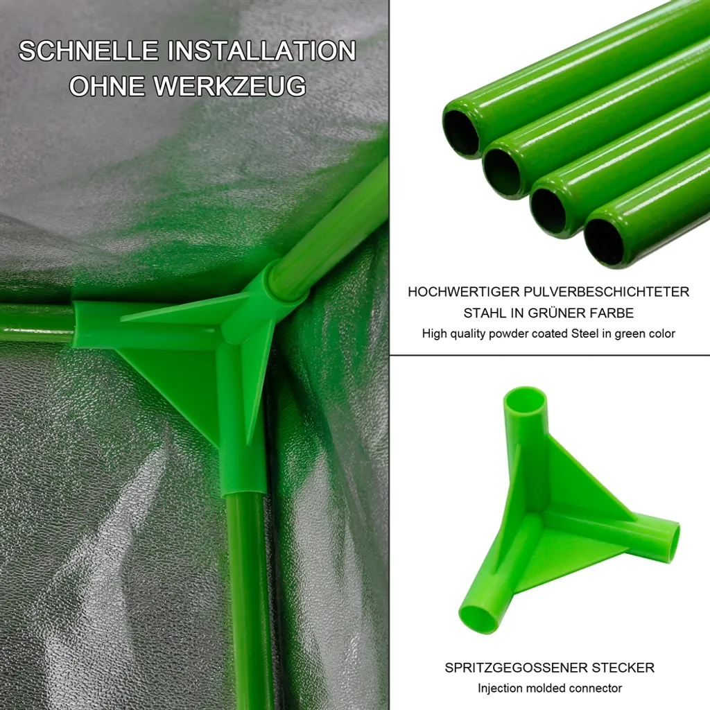 Mucola Gewächshaus Pflanzenzelt Growbox 120x60x180 Cm Schwarz Grün Indoor Pflanzenzelt Zuchtzelt Growroom Zuchtschrank Darkroom Grow Tent Frühbeet Zimmergewächshaus Growschrank 2 Mucola Gewächshaus Pflanzenzelt Growbox 120x60x180 Cm Schwarz Grün Indoor Pflanzenzelt Zuchtzelt Growroom Zuchtschrank Darkroom Grow Tent Frühbeet Zimmergewächshaus Growschrank – Bild 2