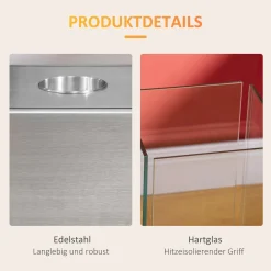 HOMCOM Ethanol-Kamin FeuerschaleEthanol-Brenner 0,4L 2 Std. Brenndauer 15m² Mit Feuerlöschdeckel Edelstahl Hartglas Silber 25 X 25 X 60 Cm 15 HOMCOM Ethanol-Kamin FeuerschaleEthanol-Brenner 0,4L 2 Std. Brenndauer 15m² Mit Feuerlöschdeckel Edelstahl Hartglas Silber 25 X 25 X 60 Cm -Garten- & Gewächshäuser Geschäft 8a42eae447bd66d09375fe5dcfd87b6b