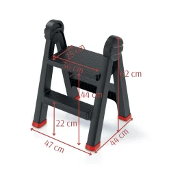 Kistenberg Trittleiter Klapptritt 2 Stufen Leiter Haushalt Rutschfest Bis 150Kg