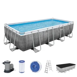 Bestway Power Steel™ Frame Pool Komplett-Set, Eckig, Mit Filterpumpe, Sicherheitsleiter & Abdeckplane 549 X 274 X 122 Cm, Schwimmbecken, Schwimmen, Pools -Garten- & Gewächshäuser Geschäft 8a790b5f0c780b02ee63ea16d0f0891a