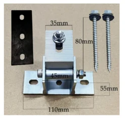 Redcoringe 4x Solarmodul Halterung Kit Solar-Panel Montage Klemme Halterung End Klemme Metall Solarpanel Solarmodul Halterung -Garten- & Gewächshäuser Geschäft 8a8611f08276fc40299105fd087359cf