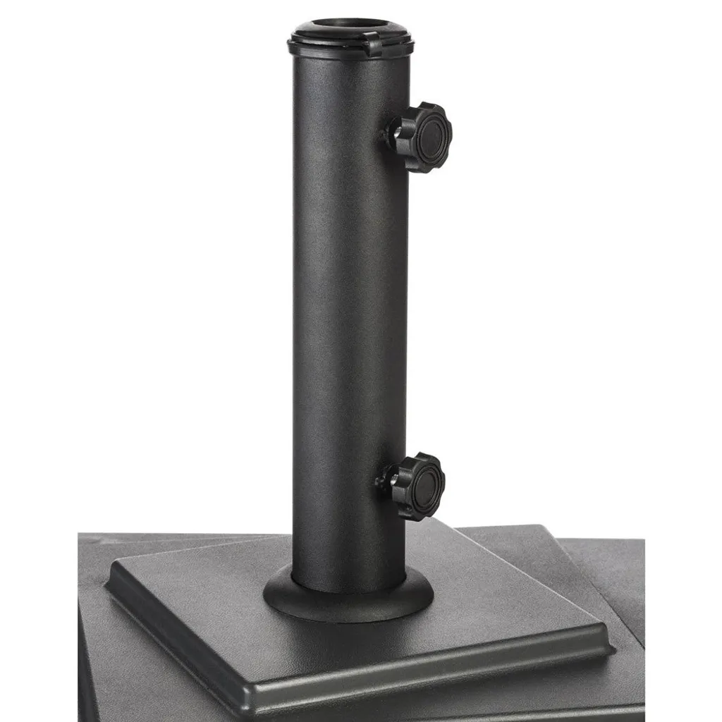 Quadratischer Sonnenschirmständer Mit Rädern Schwarz - 15 Kg - Hespéride 2 Quadratischer Sonnenschirmständer Mit Rädern Schwarz - 15 Kg - Hespéride – Bild 2