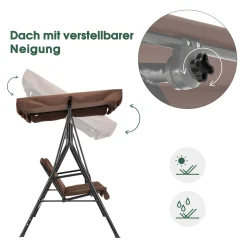 MCombo 3-Sitzer Hollywoodschaukel Gartenschaukel Gartenliege Schaukelbank 8003 Braun 12 MCombo 3-Sitzer Hollywoodschaukel Gartenschaukel Gartenliege Schaukelbank 8003 Braun -Garten- & Gewächshäuser Geschäft 8ad4b7a78d12e680912793faca6437e7