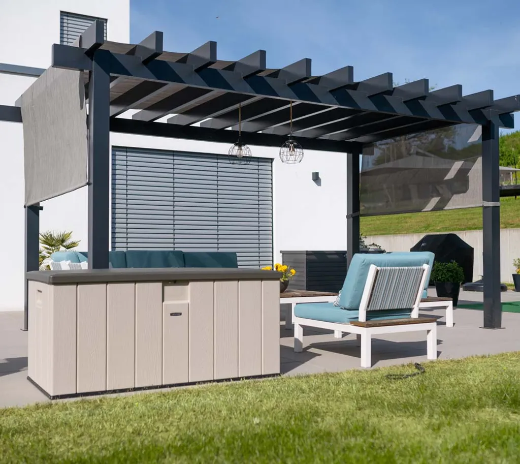 Lifetime Kunststoff Kissenbox "Harmony", Polsteraufbewahrung, 568 L Lichtgrau 72 X 151 X 70 Cm (L X B X H) 9 Lifetime Kunststoff Kissenbox "Harmony", Polsteraufbewahrung, 568 L Lichtgrau 72 X 151 X 70 Cm (L X B X H) – Bild 9