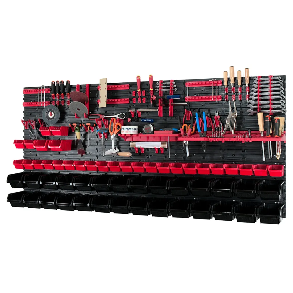 Valle Verde 124-tlg. Set Werkzeugwand 1728 X 780 Mm Lochwand Werkzeughalter Sichtlagerboxen Wekstattordnung Wandregal 2 Valle Verde 124-tlg. Set Werkzeugwand 1728 X 780 Mm Lochwand Werkzeughalter Sichtlagerboxen Wekstattordnung Wandregal – Bild 2