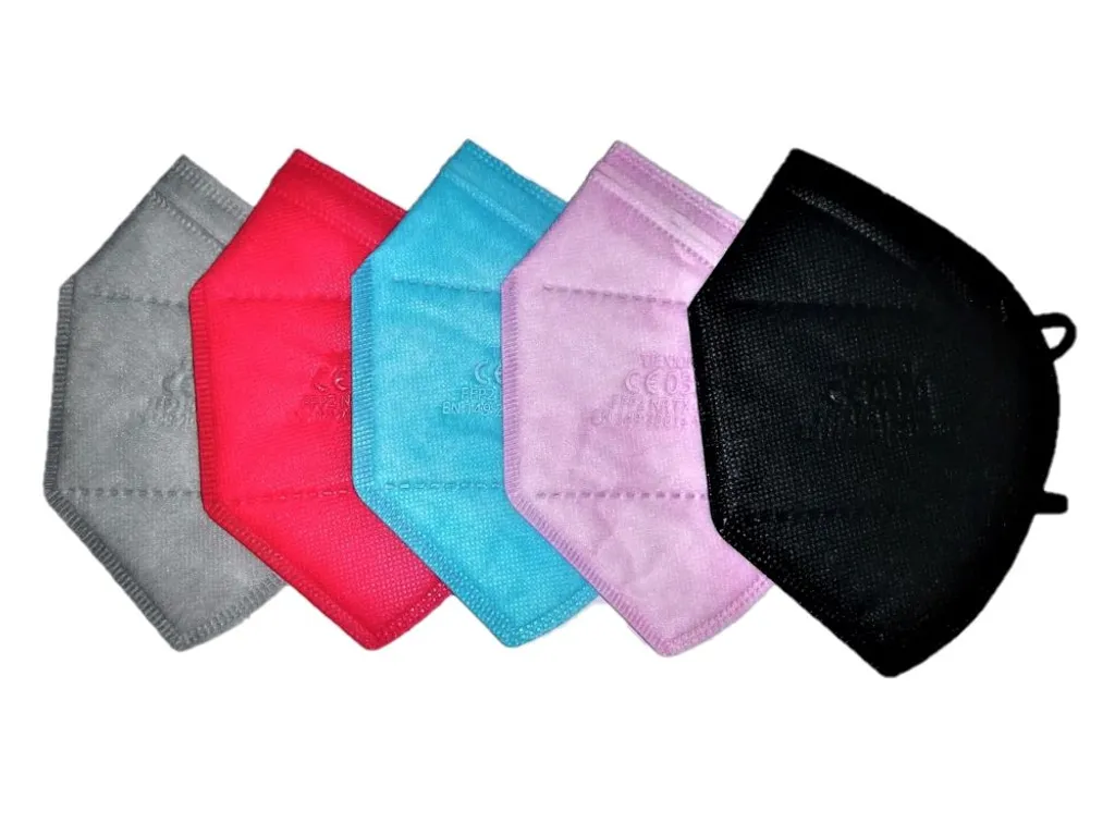 BARBEADOR FFP2 Maske 20 Stück Bunt Sortiert , Einzelverpackt , CE 0370 - EN149:2001+A1:2009, Elastische Ohrenschlaufen 1 BARBEADOR FFP2 Maske 20 Stück Bunt Sortiert , Einzelverpackt , CE 0370 - EN149:2001+A1:2009, Elastische Ohrenschlaufen