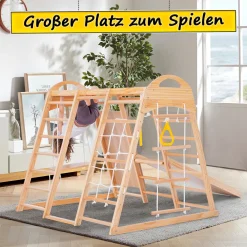 AnseeDirect 7in1 Klettergerüst Indoor, Outdoor Kletterwand Mit Schaukel Kletterleiter Rutsche Klettersteig Ein Netz Zum Klettern Ringe, Multifunktion Klettergerüste Für Kinder Ab 3 Jahre -Garten- & Gewächshäuser Geschäft 8b7c55bfaeb739fe93d3ffb38856ff1c 1