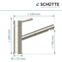 Schütte SCHÜTTE Küchenarmatur UNICORN Mit Geschirrbrause, Wasserhahn Küche Ausziehbar, Mischbatterie Küche, Edelstahloptik -Garten- & Gewächshäuser Geschäft 8bb95619f90f61ebd5cf6e97de15848f