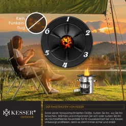 KESSER® Raketenofen Inkl. Grillpfanne Aus Gusseisen Mit Tragetasche Dutch Oven BBQ Rakete Holzofen Camping Campingkocher Campinggrill, Edelstahl, Farbe:Silber 12 KESSER® Raketenofen Inkl. Grillpfanne Aus Gusseisen Mit Tragetasche Dutch Oven BBQ Rakete Holzofen Camping Campingkocher Campinggrill, Edelstahl, Farbe:Silber -Garten- & Gewächshäuser Geschäft 8bedb10337468f8d7bc93dfde2e332af