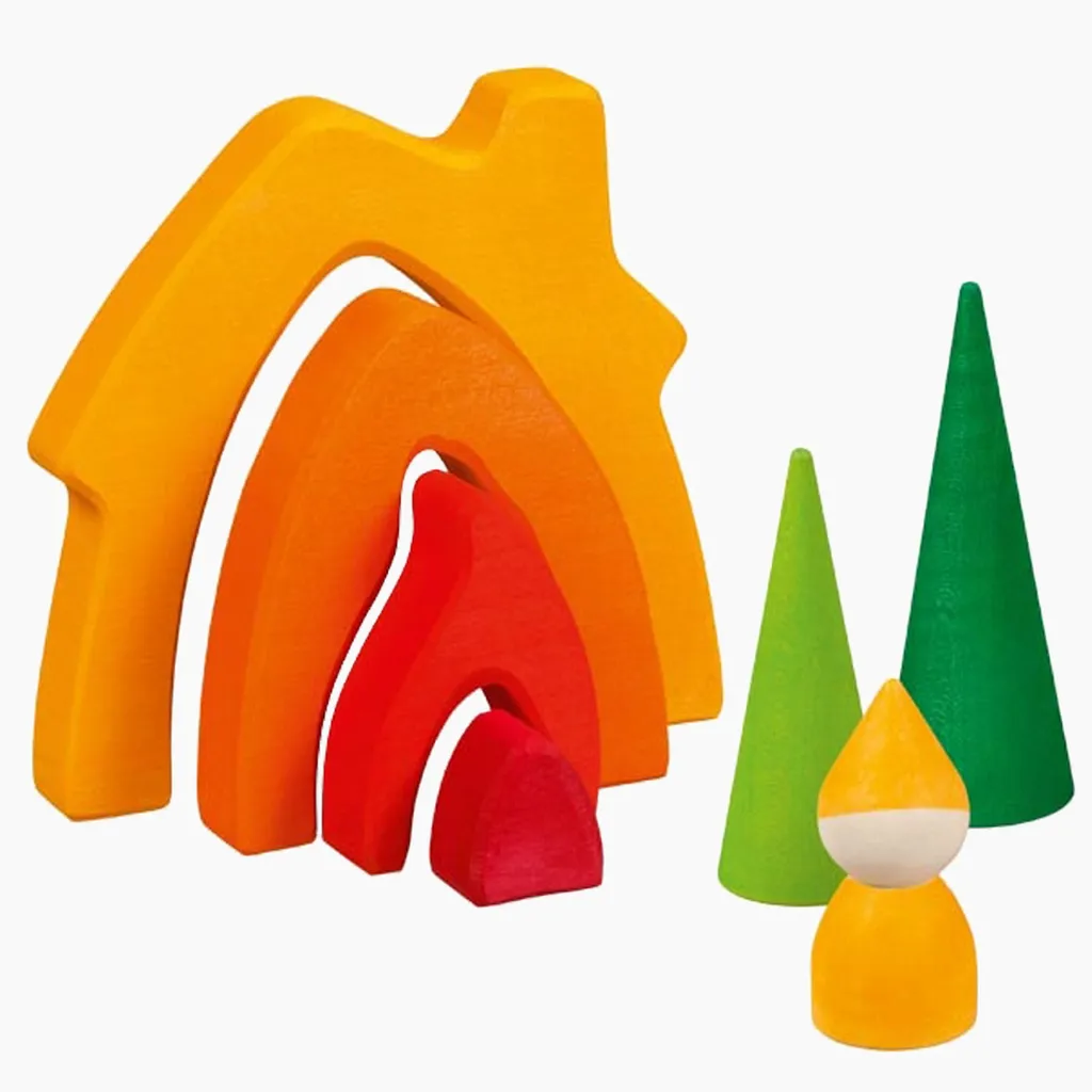 Goki 58427 Zwergenhaus Haus: 14,6 X 2,2 X 13,9 Cm, Holz, 7 Teile 4 Goki 58427 Zwergenhaus Haus: 14,6 X 2,2 X 13,9 Cm, Holz, 7 Teile – Bild 4