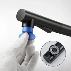 Lonheo Schwarz Hochdruck Küchenarmatur 360°schwenkbare Mischbatterie Ausziehbare Armatur Einhebelmischer Spültischwasserhahn -Garten- & Gewächshäuser Geschäft 8c07d897f4bc79c1d77b02eac88518b6 1