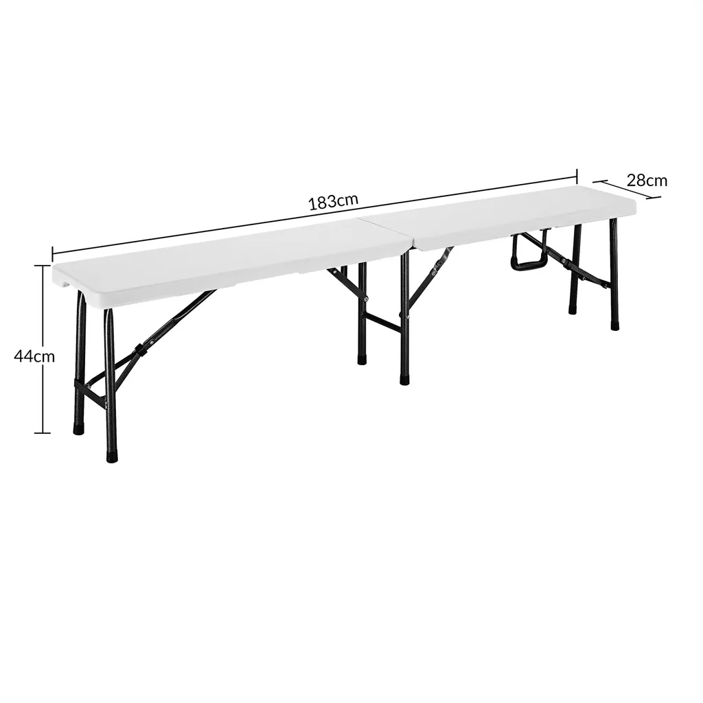 Deuba 2er Set Bierbank 8 Personen Klappbar 183cm Mit Tragegriff Kofferfunktion Kunststoff Sitzbank Bierzeltbank Klappbank Festzeltbank Camping Bank Campingmöbel Weiß 6 Deuba 2er Set Bierbank 8 Personen Klappbar 183cm Mit Tragegriff Kofferfunktion Kunststoff Sitzbank Bierzeltbank Klappbank Festzeltbank Camping Bank Campingmöbel Weiß – Bild 6