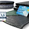 Planenfux® Pool Abdeckplane Für Ø 320 - 366 Cm Rundpools | 2-in-1 Poolabdeckung Rund Aus 200g/m² PE Material | UV-resistente Sommer- & Winterabdeckplane (Ø 420 Cm)