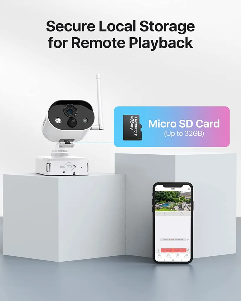 ZOSI 2X 2K Kabellos Außen Akku Überwachungskamera Mit 32GB Basisstation, 2er Batteriekamera Set, Zwei-Wege-Audio, Spotlight Alarm 5 ZOSI 2X 2K Kabellos Außen Akku Überwachungskamera Mit 32GB Basisstation, 2er Batteriekamera Set, Zwei-Wege-Audio, Spotlight Alarm – Bild 5