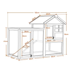 Lovupet Hühnerstall Kaninchenstall Hühnerhaus 2 Ebenen Outdoor Wetterfest 2020EY -Garten- & Gewächshäuser Geschäft 8cbbec16476afaa18c34e664ecb049e9