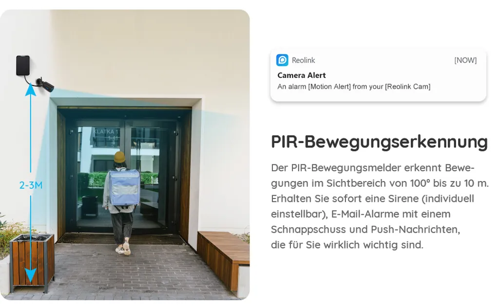 Reolink Kabellose Solar-/Akku WLAN IP-Überwachungskamera Outdoor Mit PIR-Bewegungsmelder, IR-Nachtsicht, 2-Wege-Audio, 1080P Argus Eco + 4MP Argus 3 Pro Mit Solarpanel--Bündel 7 Reolink Kabellose Solar-/Akku WLAN IP-Überwachungskamera Outdoor Mit PIR-Bewegungsmelder, IR-Nachtsicht, 2-Wege-Audio, 1080P Argus Eco + 4MP Argus 3 Pro Mit Solarpanel--Bündel – Bild 7