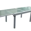 Garden Pleasure Ausziehtisch 135/270x90 Garten Terrasse Alu Glas Tisch Esstisch