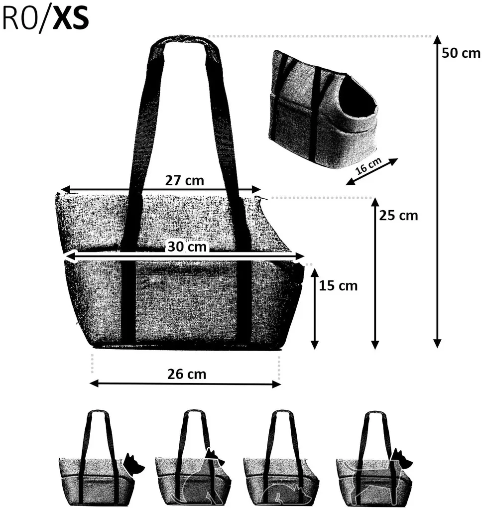 Home Fashion Hundetasche Tragetasche Transporttasche Für Hunde Katzen Transportbox Tasche Neu Grau XS 2 Home Fashion Hundetasche Tragetasche Transporttasche Für Hunde Katzen Transportbox Tasche Neu Grau XS – Bild 2