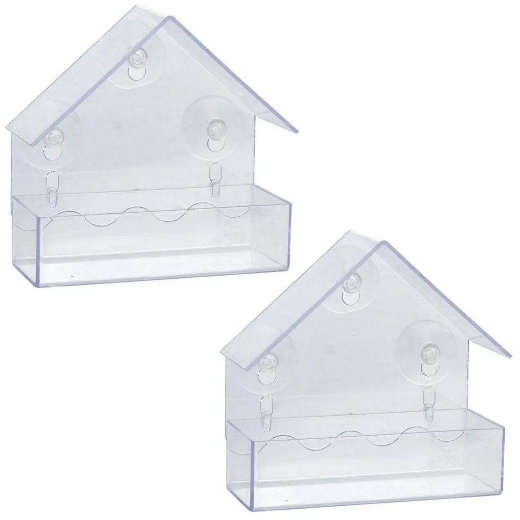 ProGarden Vogelhäuschen Futterhäuschen Futterstation Transparent Mit Saugnäpfen Für Fensterscheiben 15x15x6 Cm 9 ProGarden Vogelhäuschen Futterhäuschen Futterstation Transparent Mit Saugnäpfen Für Fensterscheiben 15x15x6 Cm – Bild 9