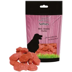 Schecker 5x 200g Mini Fische Softsnack Mit Lachs - Hundefutter - Ideal Fürs Training - Nur 4% Fett