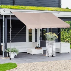 Outsunny Markise Klemmmarkise Sonnenschutz Faltarm Handkurbel Balkon Alu Beige 300 X 150cm -Garten- & Gewächshäuser Geschäft 8dc6896d5097cc7a9052cb991d0ad2c7