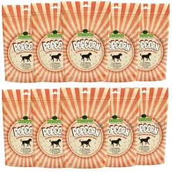 10x100g  - Schecker Popcorn Für Hunde - Lebergeschmack - Glutenfrei - Ohne Zuckerzusatz