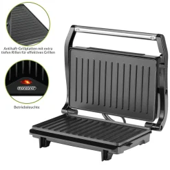 Monzana Kontaktgrill Antihaftbeschichtung BPA Frei Cool-Touch Griff Herausnehmbare Auffangschale 750W Tischgrill Sandwich Maker -Garten- & Gewächshäuser Geschäft 8de8c004a5fc95a2cf0818b5f84b21c0