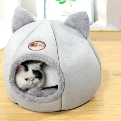 Jinaishop Katzenbett Katzenhöhle Mit Katzenohren Für Große & Kleine Katzen Oder Kleinere Hunde Super Weiches Waschbare Kissen -Garten- & Gewächshäuser Geschäft 8e26c181472c0d0a3f2b0571615f137e