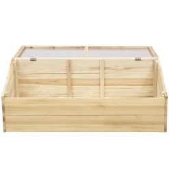 Outsunny Gewächshaus Holz Frühbeet Frühbeetkasten Treibhaus Garten & Pflanzkasten-System Für Garten Balkon, 100 X 50 X 35 Cm, Natur, Tanne, PC-Platte 11 Outsunny Gewächshaus Holz Frühbeet Frühbeetkasten Treibhaus Garten & Pflanzkasten-System Für Garten Balkon, 100 X 50 X 35 Cm, Natur, Tanne, PC-Platte -Garten- & Gewächshäuser Geschäft 8ef7c819e37b75b8b8294ff6aa8a5071